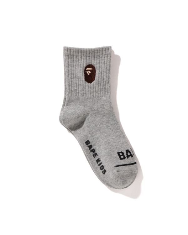 Calcetines Bape Ape Head Acanalado Niños Grises | 539270-BDE