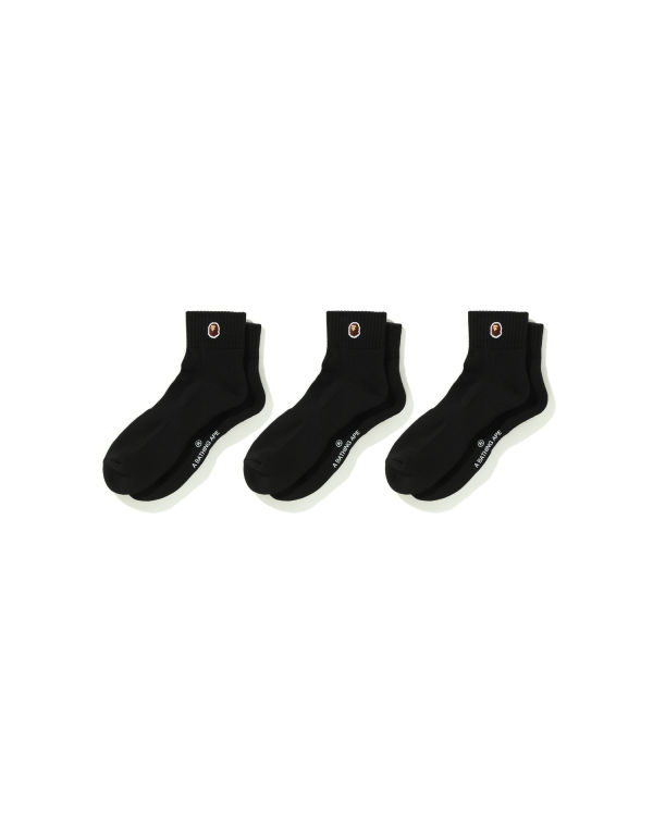 Calcetines Bape Ape Head One Point Ankle Hombre Negros | 674152-CIM