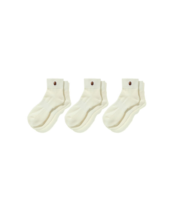 Calcetines Bape Ape Head One Point Ankle Hombre Blancos | 978143-RIN