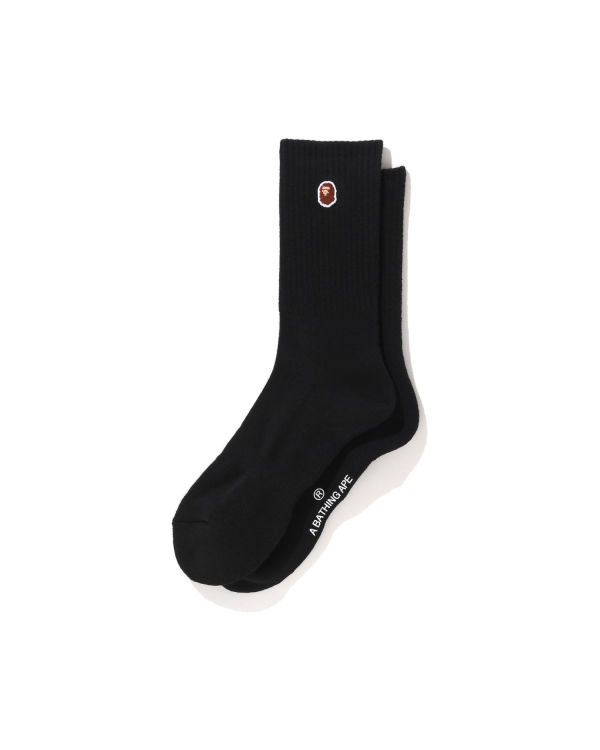 Calcetines Bape Ape Head One Point Hombre Negros | 364290-WYE