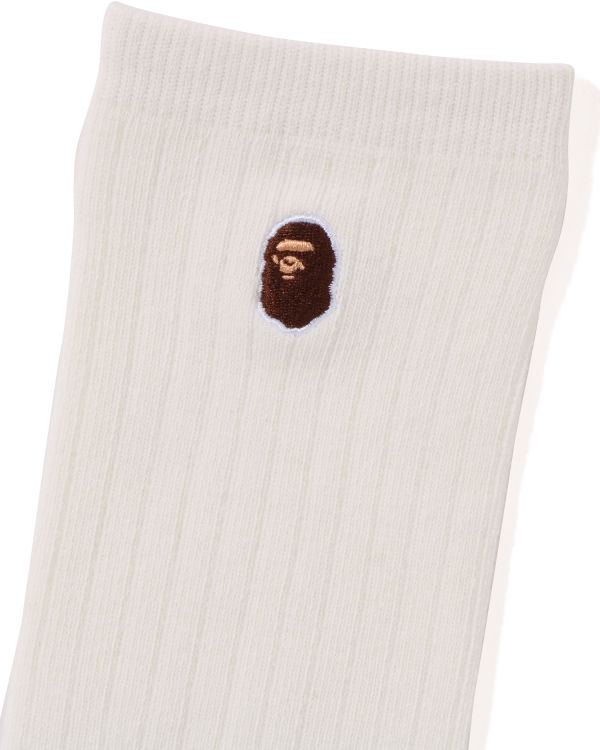 Calcetines Bape Ape Head One Point Mujer Blancos | 541390-HKV