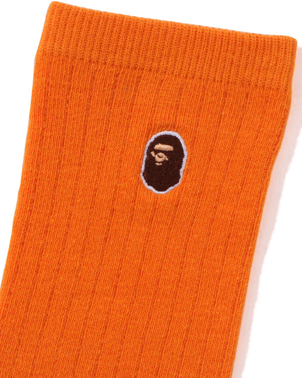 Calcetines Bape Ape Head One Point Mujer Naranjas | 721540-KMD