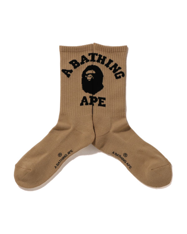 Calcetines Bape College Hombre Beige | 815639-MUH