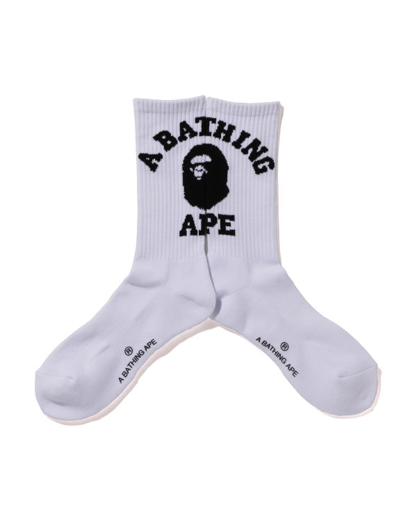 Calcetines Bape College Hombre Blancos | 248513-FYH