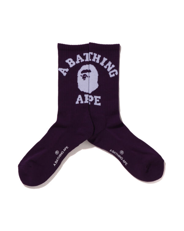 Calcetines Bape College Hombre Morados | 652198-MRG