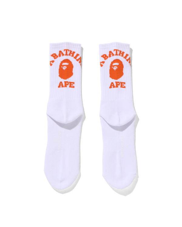 Calcetines Bape College Hombre Naranjas | 162407-SYZ