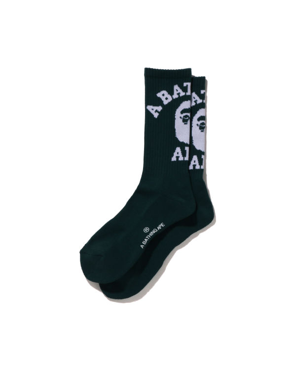 Calcetines Bape College Hombre Verdes Oscuro | 671045-OEC