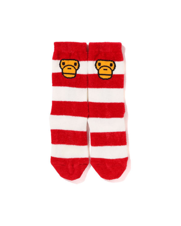 Calcetines Bape Hoop Milo Face Niños Rojos Claro | 461257-LEH