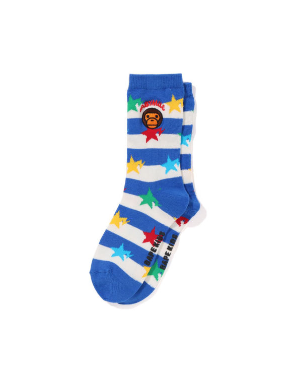 Calcetines Bape Hoop Milo Sta Niños Azules | 541708-AUJ