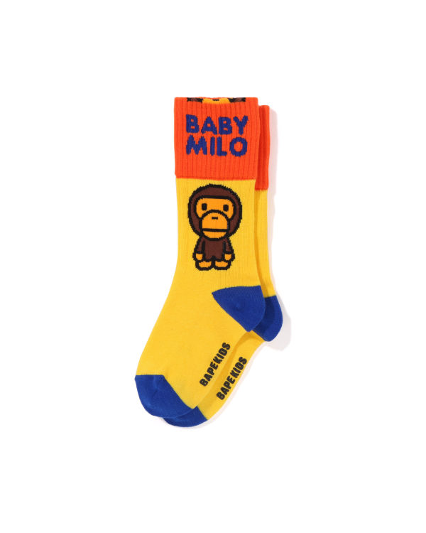 Calcetines Bape Milo Cuffs Niños Amarillos | 239784-ZQP