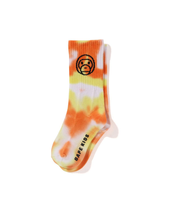 Calcetines Bape Milo Dyed Rib Niños Naranjas | 829405-QHP