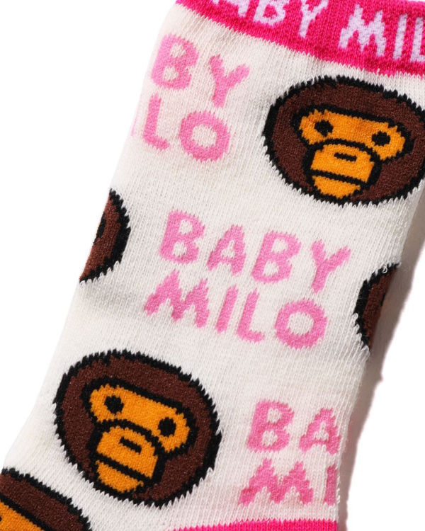 Calcetines Bape Milo Pattern Niños Blancos | 103679-UJD