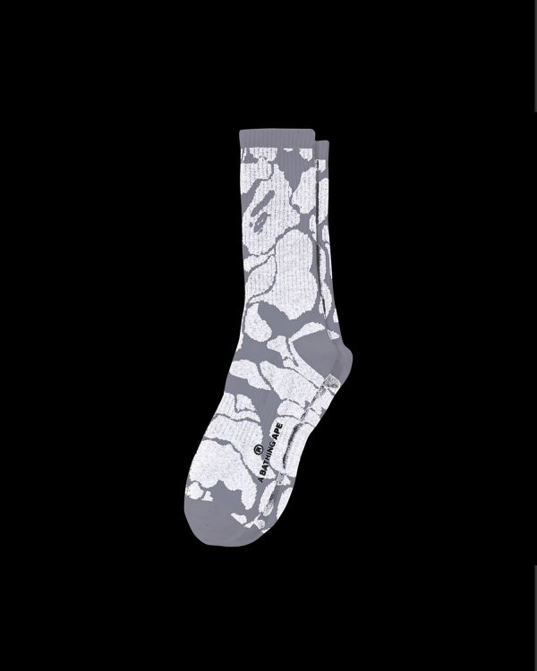 Calcetines Bape Reflective Camo Hombre Blancos | 904361-ELX