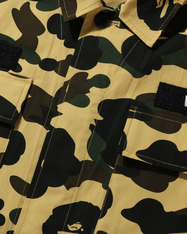 Camisas Bape 1st Camo Shark Relaxed Fit Military Hombre Amarillos | 703496-QES