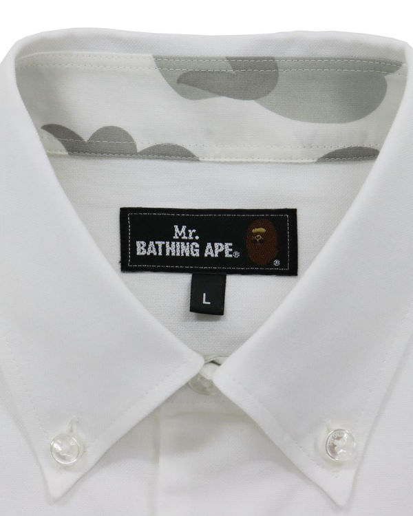 Camisas Bape Anchos Logo Print Hombre Blancos | 076251-JLR