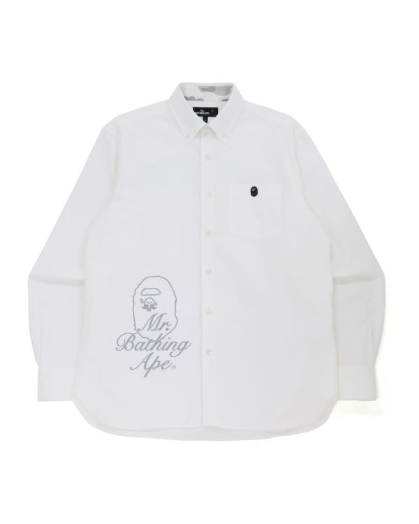 Camisas Bape Anchos Logo Print Hombre Blancos | 076251-JLR