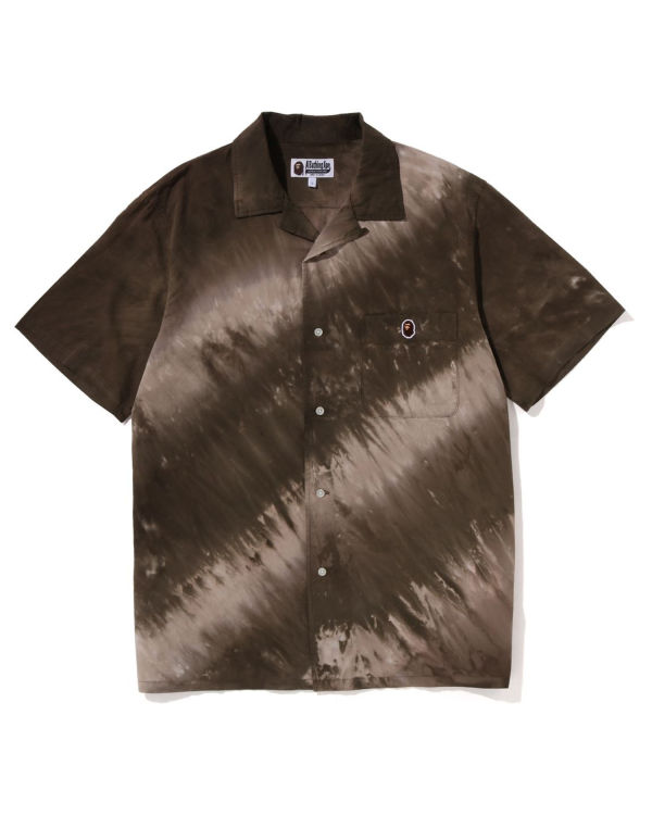 Camisas Bape Ape Head One Point Dye Hombre Marrom | 314670-NMZ