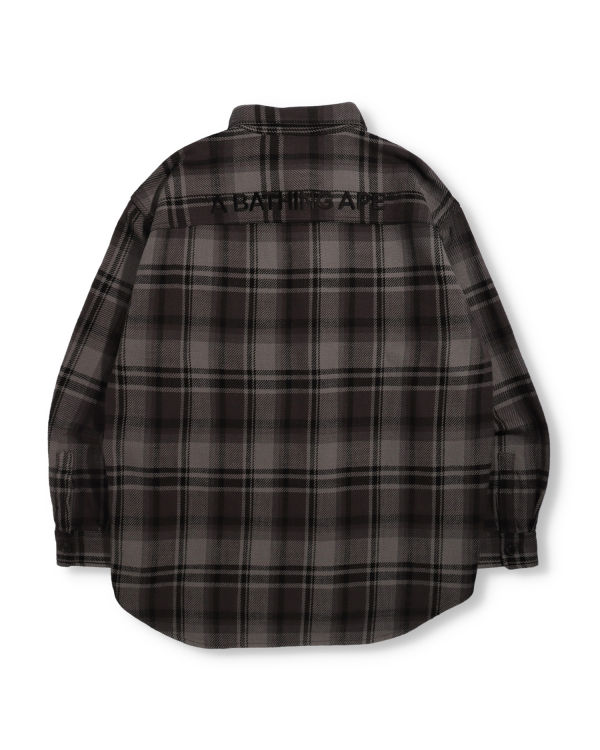 Camisas Bape Check Flannel Hombre Negros | 986123-GPE