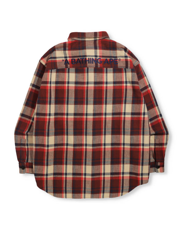 Camisas Bape Check Flannel Hombre Rojos Claro | 259183-SXJ