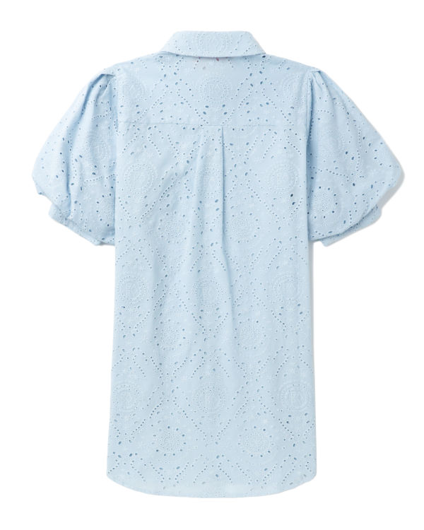 Camisas Bape Eyelet dolly Mujer Azules Claro | 148735-IXD