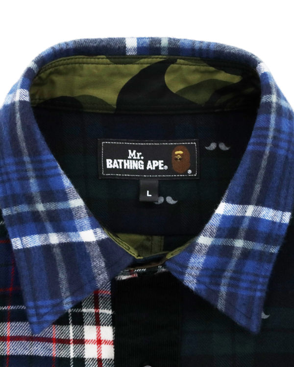 Camisas Bape Flannel Check Multi Patter Hombre Multicolor | 746290-REZ