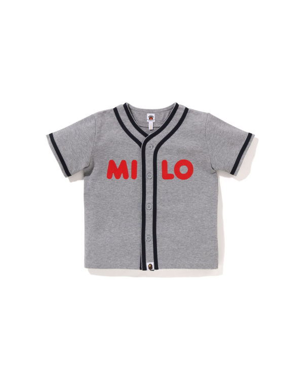 Camisas Bape Milo Baseball Niños Grises Oscuro | 904521-OQG