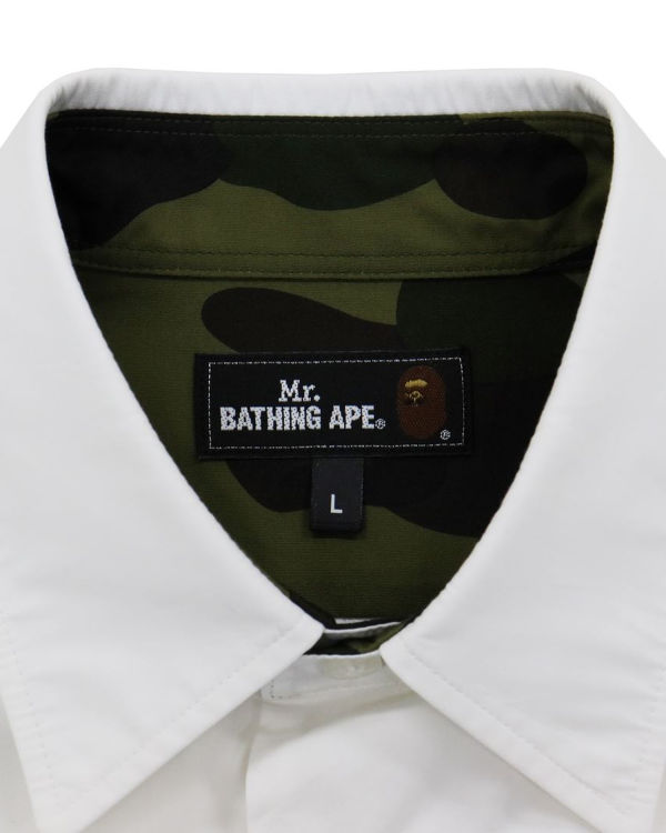 Camisas Bape Multi Pattern Hombre Blancos | 541687-PZB