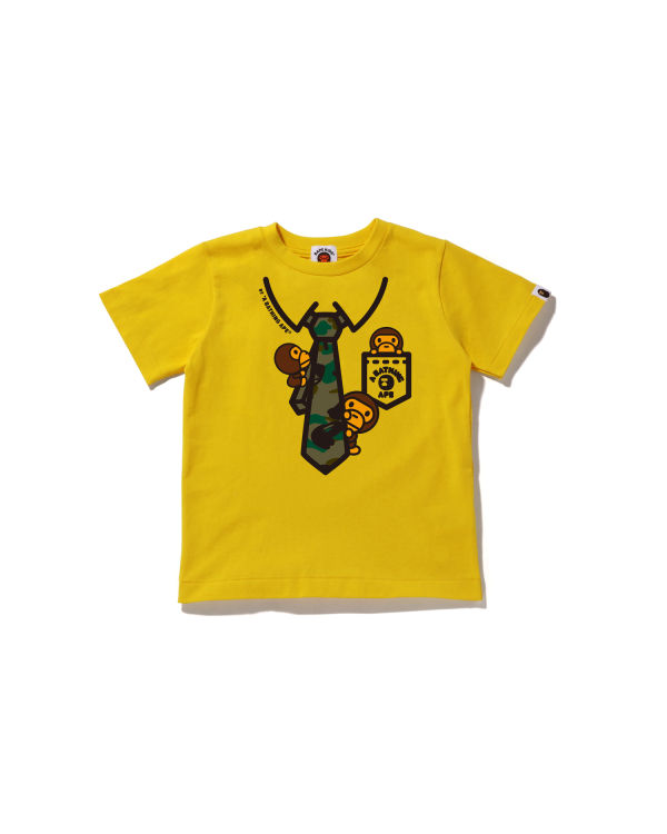 Camiseta Bape 1st Camo Milo Neck Print Niños Amarillos | 012486-VJR