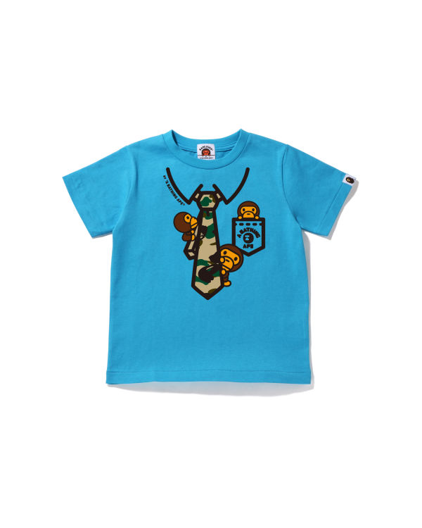 Camiseta Bape 1st Camo Milo Neck Print Niños Azules | 195263-HWO