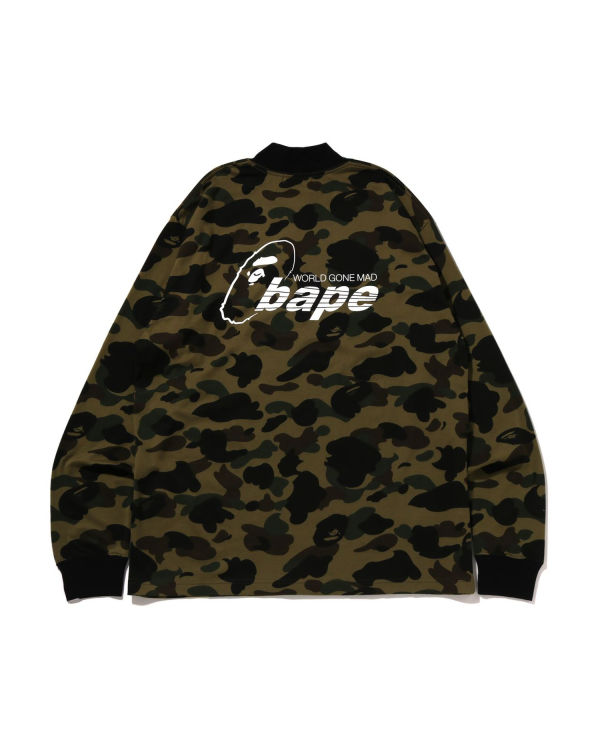 Camiseta Bape 1st Camo Mock Neck Relaxed Fit L/S Hombre Verdes | 427968-GCY