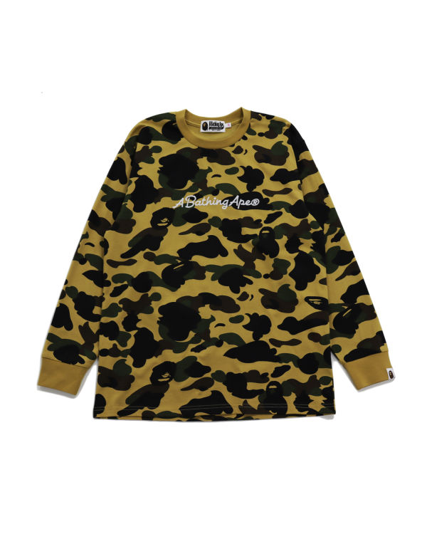 Camiseta Bape 1st Camo Oversized L/S Mujer Kaki | 462578-YCG