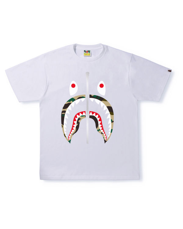 Camiseta Bape 1st Camo Shark Hombre Blancos | 271450-CEV