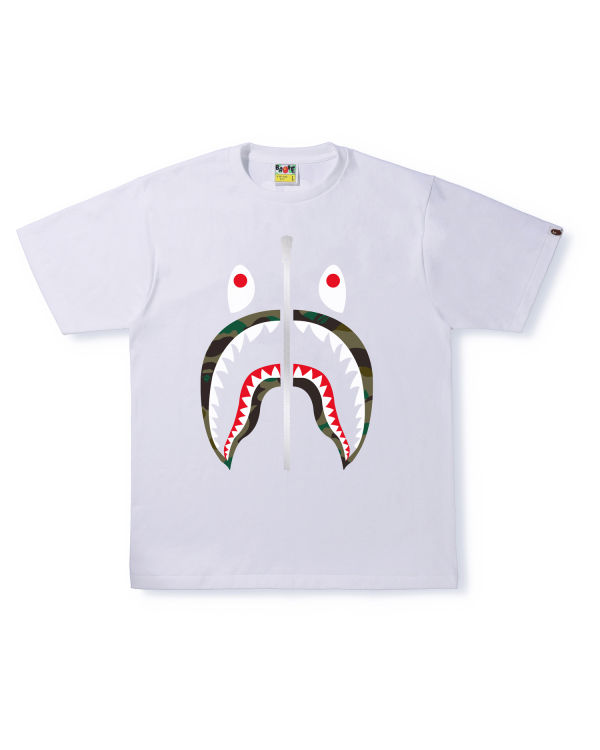 Camiseta Bape 1st Camo Shark Hombre Blancos | 283756-OJV