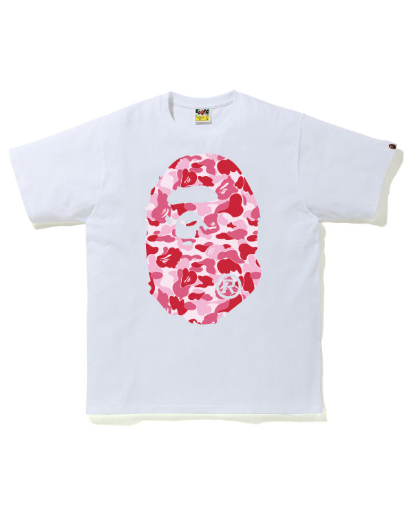 Camiseta Bape ABC Camo Big Ape Head Hombre Rosas | 824367-PLZ