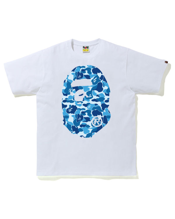 Camiseta Bape ABC Camo Big Ape Head Hombre Azules | 867293-JMX