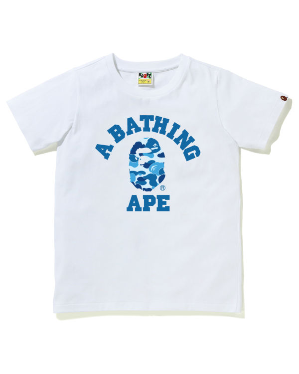 Camiseta Bape ABC Camo College Mujer Blancos | 024675-BXY