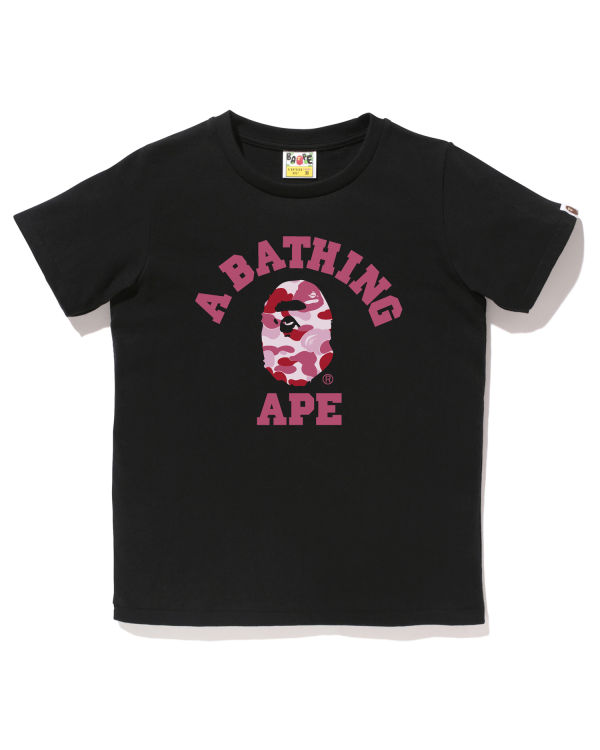 Camiseta Bape ABC Camo College Mujer Negros | 240768-JHF