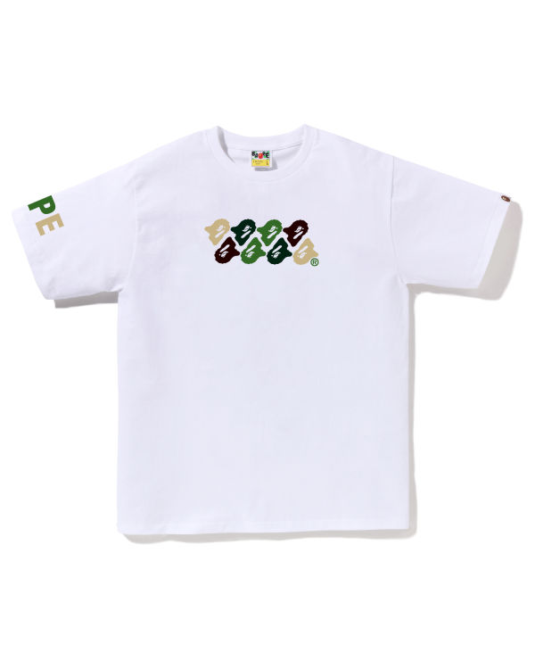 Camiseta Bape ABC Camo Hombre Blancos | 804621-ULG