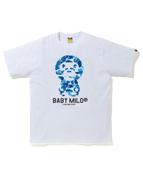 Camiseta Bape ABC Camo Milo Hombre Azules | 127953-PRL