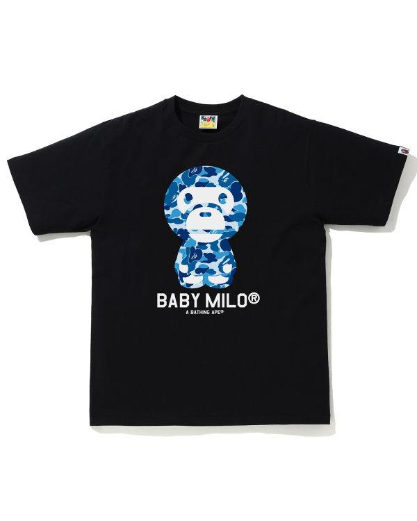 Camiseta Bape ABC Camo Milo Hombre Negros | 239051-WOV