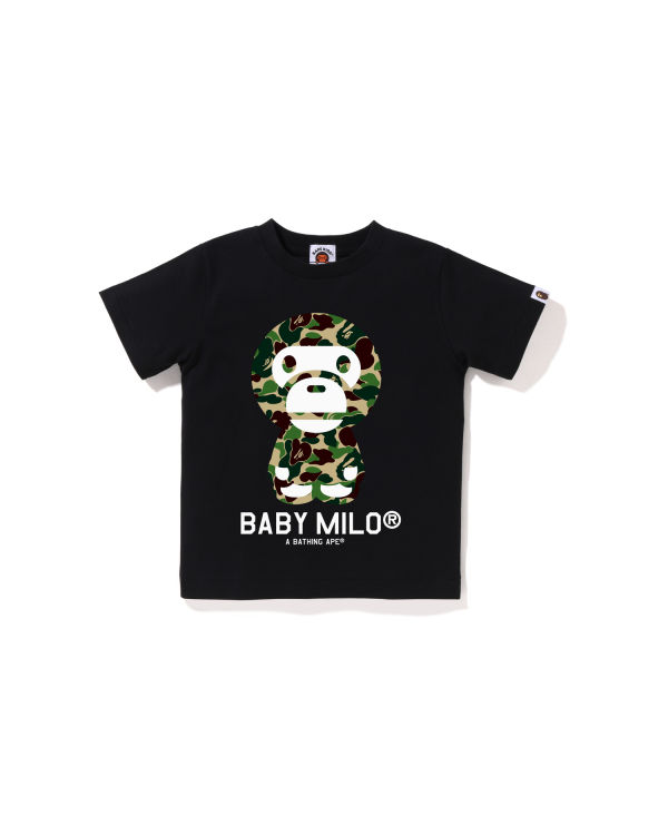 Camiseta Bape ABC Camo Milo Niños Negros | 625108-LGM