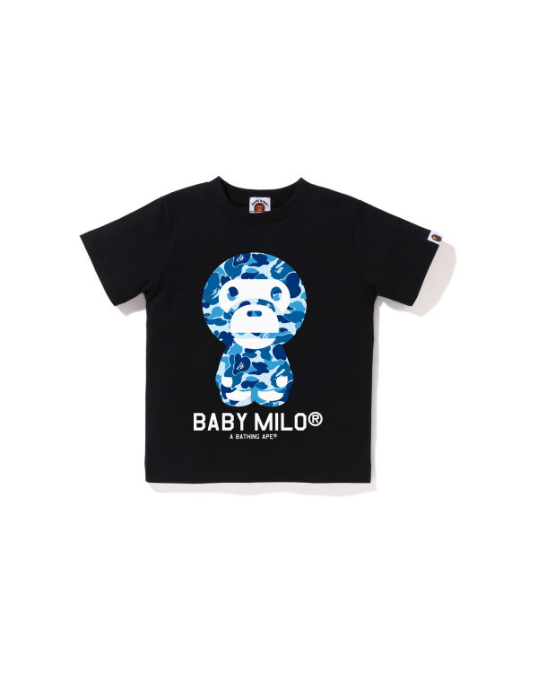 Camiseta Bape ABC Camo Milo Niños Negros | 839754-KLG