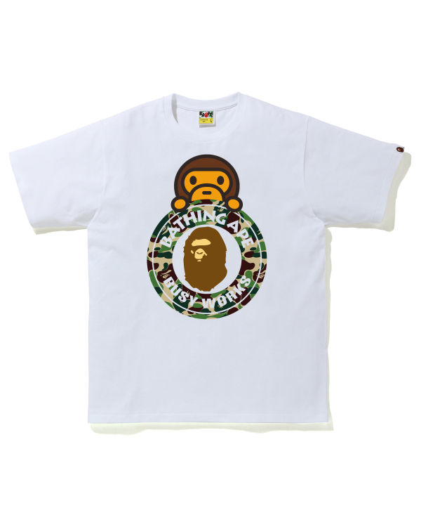 Camiseta Bape ABC Camo Milo On Busy Trabajo Hombre Verdes | 387015-JVW