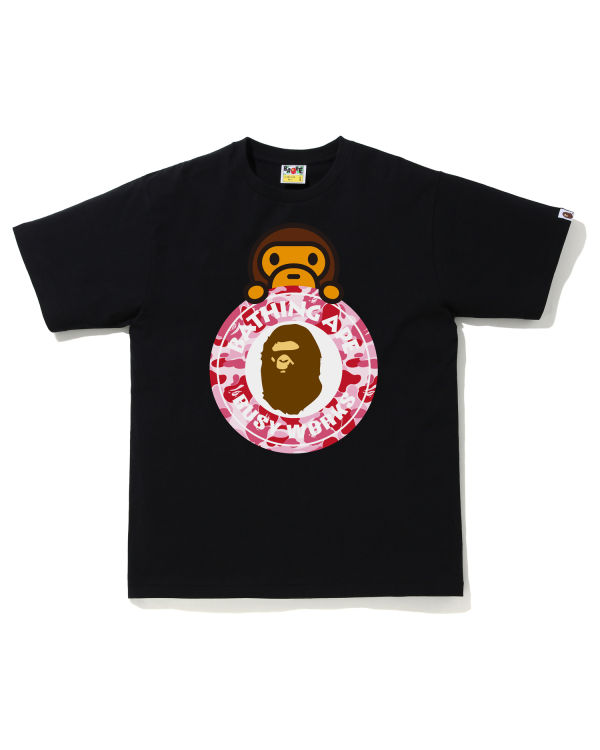 Camiseta Bape ABC Camo Milo On Busy Trabajo Hombre Rosas | 530912-UFH