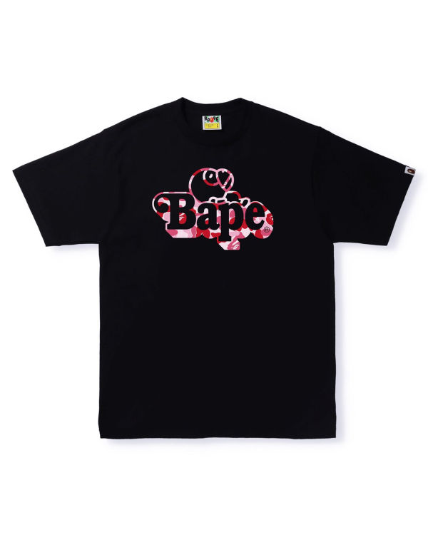 Camiseta Bape ABC Camo Milo On Hombre Negros | 164597-SIP