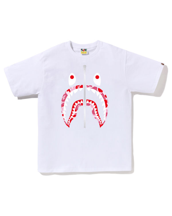 Camiseta Bape ABC Camo Shark Hombre Blancos | 693145-MEG