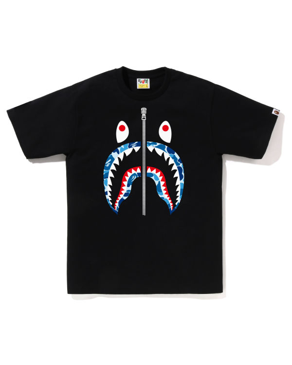 Camiseta Bape ABC Camo Shark Hombre Negros | 061928-YSM