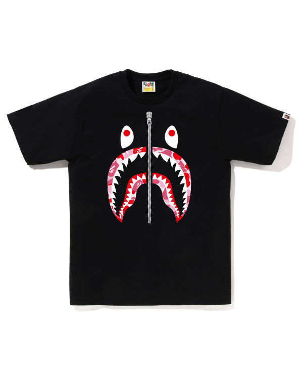 Camiseta Bape ABC Camo Shark Hombre Negros | 846915-DTA