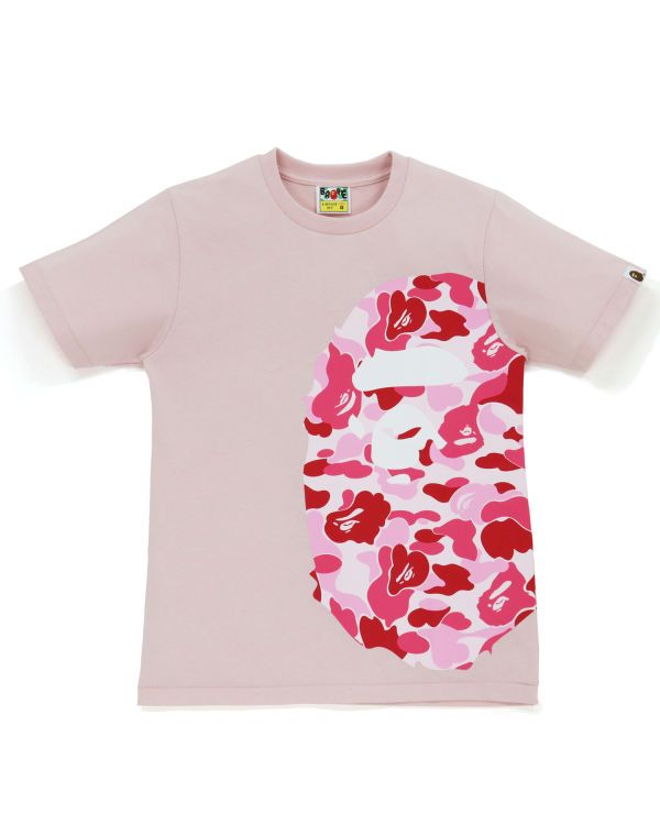 Camiseta Bape ABC Camo Side Big Ape Head Mujer Rosas | 014928-WDL