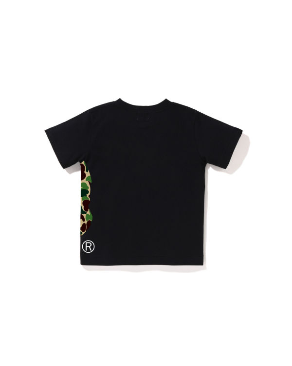 Camiseta Bape ABC Camo Side Big Ape Head Niños Negros | 092714-EAY